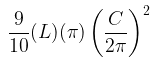 0.9 × L × π × (C / (2 × π))²